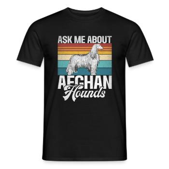 Afghan Hound Gifts - Männer T-Shirt - Schwarz - Vorne - AI Model Male 178 light (178cm)