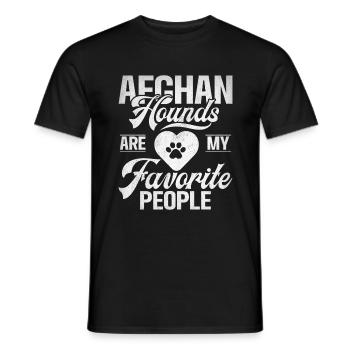 Afghan Hound Gifts - Männer T-Shirt - Schwarz - Vorne - AI Model Male 178 light (178cm)