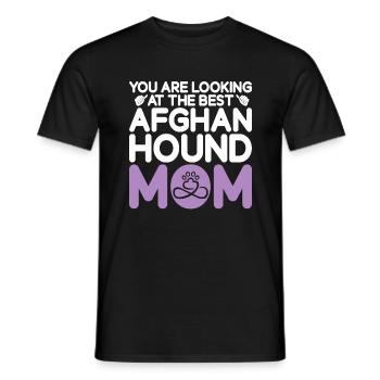Afghan Hound Gifts - Männer T-Shirt - Schwarz - Vorne - AI Model Male 178 light (178cm)