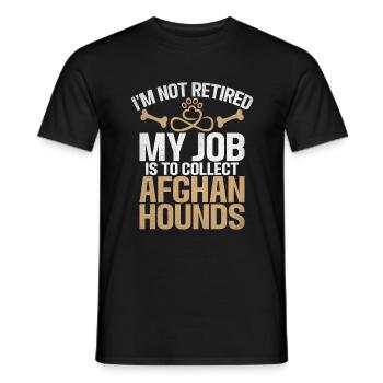 Afghan Hound Gifts - Männer T-Shirt - Schwarz - Vorne - AI Model Male 178 light (178cm)