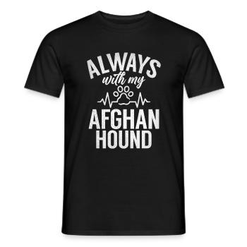 Afghan Hound Gifts - Männer T-Shirt - Schwarz - Vorne - AI Model Male 178 light (178cm)