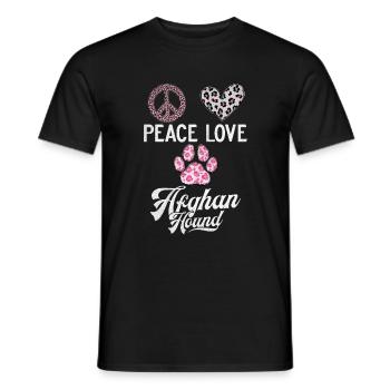 Afghan Hound Gifts - Männer T-Shirt - Schwarz - Vorne - AI Model Male 178 light (178cm)
