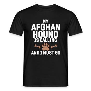 Afghan Hound Gifts - Männer T-Shirt - Schwarz - Vorne - AI Model Male 178 light (178cm)