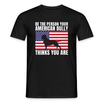 Cadeaux American Bully - T-shirt homme - noir - Devant - AI Model Male 178 light (178cm)