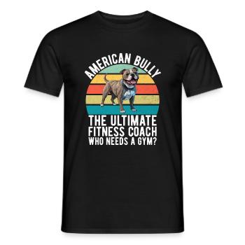 American Bully Gifts - Men's T-Shirt - black - Front - AI Model Male 178 light (178cm)