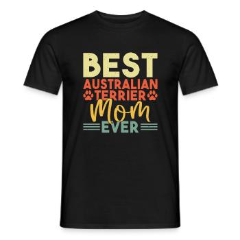 Australian Terrier Gifts - Männer T-Shirt - Schwarz - Vorne - AI Model Male 178 light (178cm)