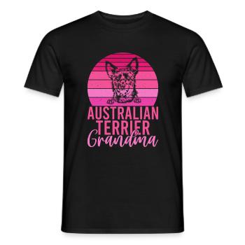 Australian Terrier Gifts - Men's T-Shirt - black - Front - AI Model Male 178 light (178cm)