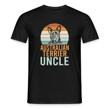 Australian Terrier Gifts - Men's T-Shirt - black - Front - AI Model Male 178 light (178cm)