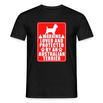Australian Terrier Gifts - Men's T-Shirt - black - Front - AI Model Male 178 light (178cm)