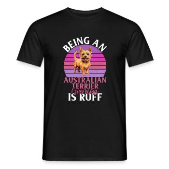 Australian Terrier Gifts - Männer T-Shirt - Schwarz - Vorne - AI Model Male 178 light (178cm)