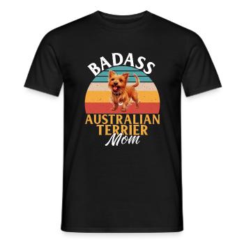 Australian Terrier Gifts - Men's T-Shirt - black - Front - AI Model Male 178 light (178cm)