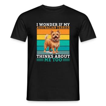 Australian Terrier Gifts - Men's T-Shirt - black - Front - AI Model Male 178 light (178cm)