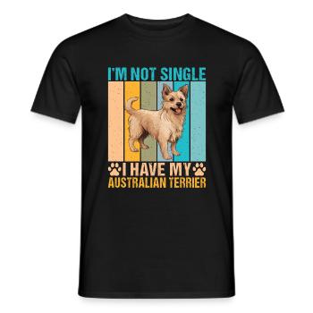 Australian Terrier Gifts - Men's T-Shirt - black - Front - AI Model Male 178 light (178cm)