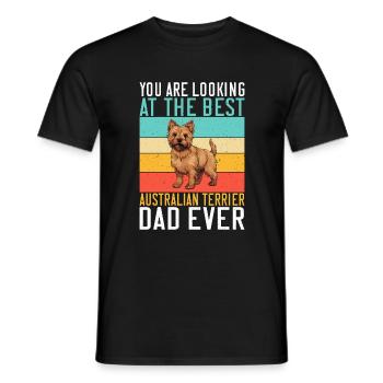 Australian Terrier Gifts - Männer T-Shirt - Schwarz - Vorne - AI Model Male 178 light (178cm)