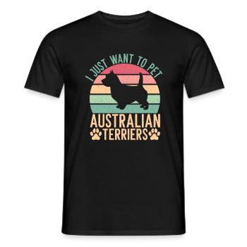 Cadeaux pour terrier australien - T-shirt homme - noir - Devant - AI Model Male 178 light (178cm)