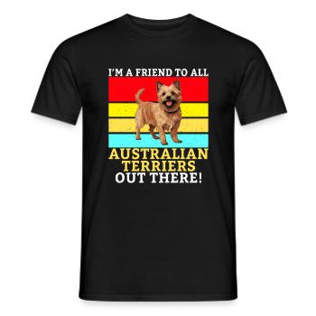 Cadeaux pour terrier australien - T-shirt homme - noir - Devant - AI Model Male 178 light (178cm)