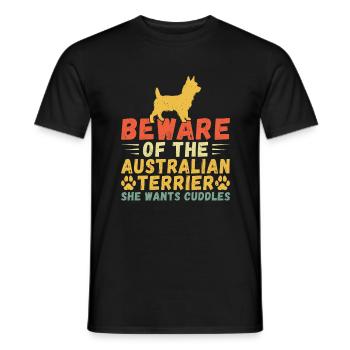 Cadeaux pour terrier australien - T-shirt homme - noir - Devant - AI Model Male 178 light (178cm)