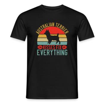 Australian Terrier Gifts - Men's T-Shirt - black - Front - AI Model Male 178 light (178cm)