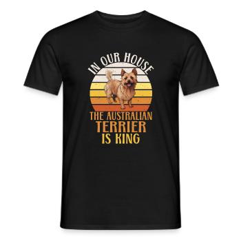 Australian Terrier Gifts - Männer T-Shirt - Schwarz - Vorne - AI Model Male 178 light (178cm)