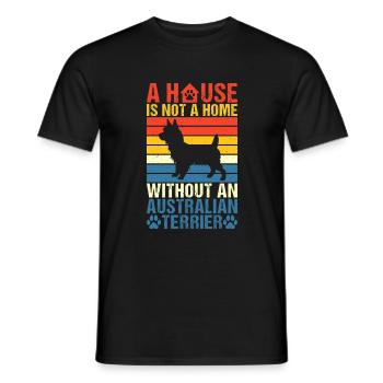 Australian Terrier Gifts - Men's T-Shirt - black - Front - AI Model Male 178 light (178cm)