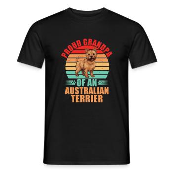Cadeaux pour terrier australien - T-shirt homme - noir - Devant - AI Model Male 178 light (178cm)