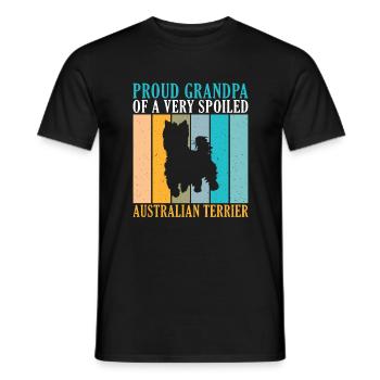Australian Terrier Gifts - Men's T-Shirt - black - Front - AI Model Male 178 light (178cm)