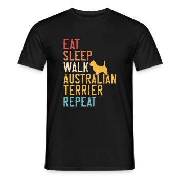 Australian Terrier Gifts - Männer T-Shirt - Schwarz - Vorne - AI Model Male 178 light (178cm)