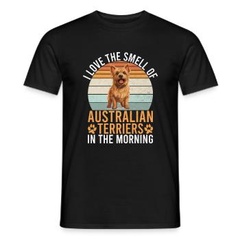 Australian Terrier Gifts - Men's T-Shirt - black - Front - AI Model Male 178 light (178cm)