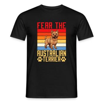 Australian Terrier Gifts - Männer T-Shirt - Schwarz - Vorne - AI Model Male 178 light (178cm)