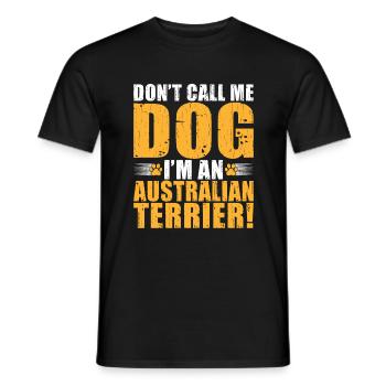 Australian Terrier Gifts - Männer T-Shirt - Schwarz - Vorne - AI Model Male 178 light (178cm)