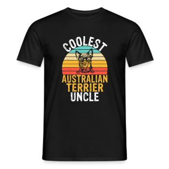 Australian Terrier Gifts - Men's T-Shirt - black - Front - AI Model Male 178 light (178cm)