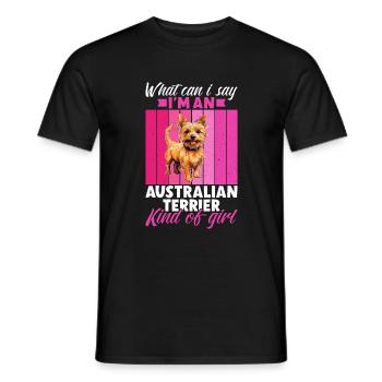 Australian Terrier Gifts - Männer T-Shirt - Schwarz - Vorne - AI Model Male 178 light (178cm)