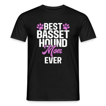 Cadeaux Basset Hound - T-shirt homme - noir - Devant - AI Model Male 178 light (178cm)