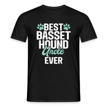 Cadeaux Basset Hound - T-shirt homme - noir - Devant - AI Model Male 178 light (178cm)