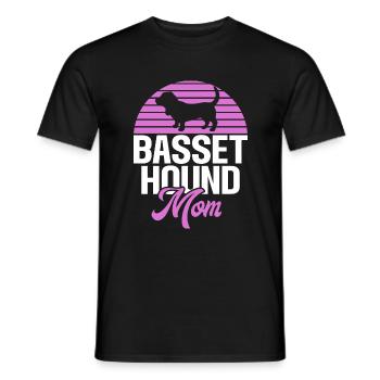 Cadeaux Basset Hound - T-shirt homme - noir - Devant - AI Model Male 178 light (178cm)