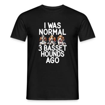 Basset Hound Gifts - Männer T-Shirt - Schwarz - Vorne - AI Model Male 178 light (178cm)
