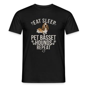 Cadeaux Basset Hound - T-shirt homme - noir - Devant - AI Model Male 178 light (178cm)