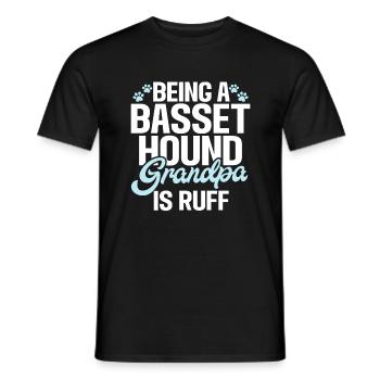 Basset Hound Gifts - Männer T-Shirt - Schwarz - Vorne - AI Model Male 178 light (178cm)