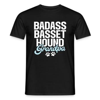 Cadeaux Basset Hound - T-shirt homme - noir - Devant - AI Model Male 178 light (178cm)