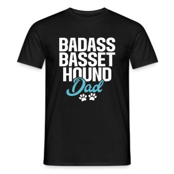 Cadeaux Basset Hound - T-shirt homme - noir - Devant - AI Model Male 178 light (178cm)