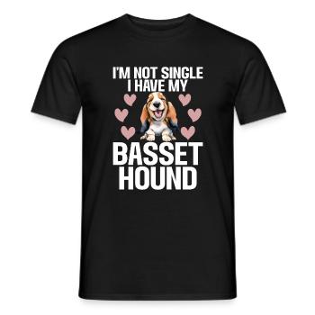 Cadeaux Basset Hound - T-shirt homme - noir - Devant - AI Model Male 178 light (178cm)