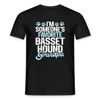 Cadeaux Basset Hound - T-shirt homme - noir - Devant - AI Model Male 178 light (178cm)