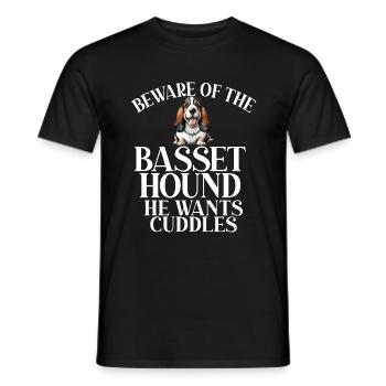 Cadeaux Basset Hound - T-shirt homme - noir - Devant - AI Model Male 178 light (178cm)