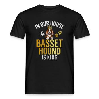 Cadeaux Basset Hound - T-shirt homme - noir - Devant - AI Model Male 178 light (178cm)