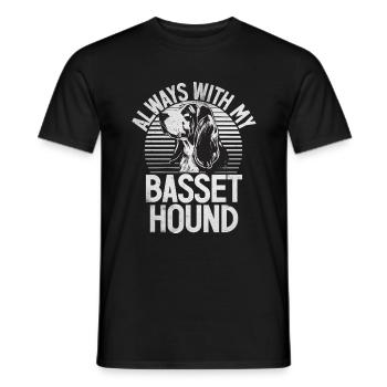 Basset Hound Gifts - Männer T-Shirt - Schwarz - Vorne - AI Model Male 178 light (178cm)