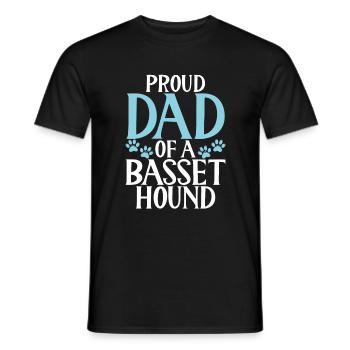 Cadeaux Basset Hound - T-shirt homme - noir - Devant - AI Model Male 178 light (178cm)