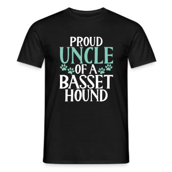 Cadeaux Basset Hound - T-shirt homme - noir - Devant - AI Model Male 178 light (178cm)