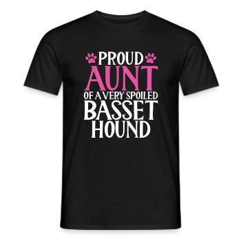 Cadeaux Basset Hound - T-shirt homme - noir - Devant - AI Model Male 178 light (178cm)