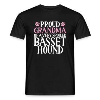 Cadeaux Basset Hound - T-shirt homme - noir - Devant - AI Model Male 178 light (178cm)