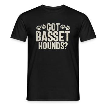 Cadeaux Basset Hound - T-shirt homme - noir - Devant - AI Model Male 178 light (178cm)